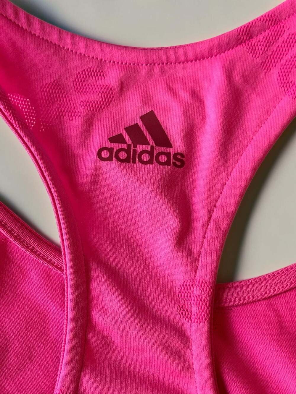 Adidas Adi Jaqrd Women's Racerback Athletic Tank Top Pink - Picture 4 of 4